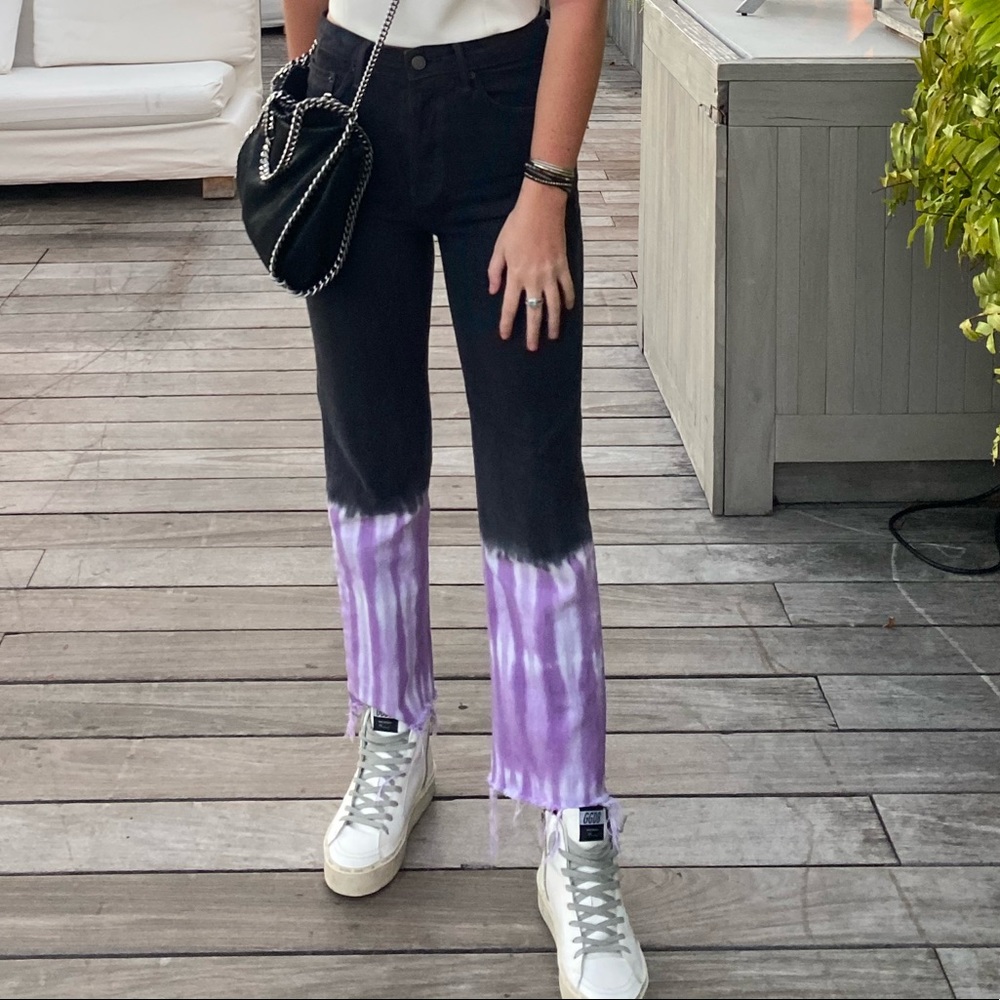 Grlfrnd Denim tie dye jeans
